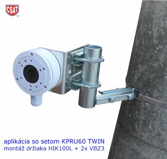 montáž kamery pomocou set-u KPRU60 TWIN