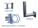 pre montáž  KS1M-X môžeme použiť aj dvojice 2Z5M alebo 2Z5M-80 