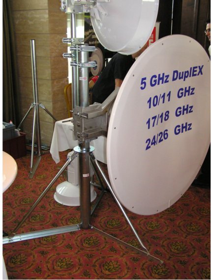 Expozícia firmy Jirous (anténa s priemerom 120cm na CSAT stojane  STM1500)